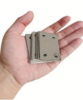 Heavy Duty Stainless Steel Mending Plates 36 Pack Corner Braces shown in hand, ready for wood furniture cabinet support.