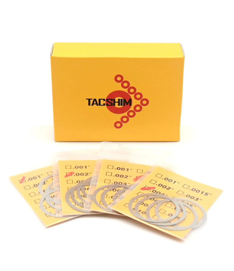 Barrel Nut Shim Kit for.223 5.56 and 300 BLK Rifles 16 Pack MFR 15BN with boxed shims and thickness labels visible