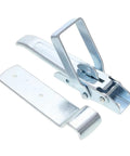 Heavy Duty Adjustable Draw Latch For RVs Trailers And Toolboxes Easy Install Locking Mechanism For Secure Fastening Durable Cabinet Door And Screen Door Latch Versatile RV Storage Solution silver metal