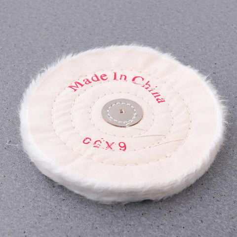 2 Pack White Cloth Polishing Buffing Wheels 6 Inch Low Noise Blending Finishing For Metal And Plastic Great For Jewelry