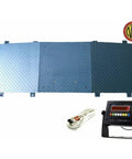 Heavy Duty 24 By 24 Digital Floor Scale With Dual Ramps, stainless steel platform with LCD display, ideal for pallet jacks.