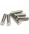 Stainless Steel Weld Stud Spot Weld Fasteners For DIY Metalworking, Metric M3 To M8, M5 X 16mm Flat Head, 304 Grade Pack Of 20