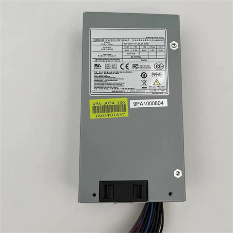 Rock Solid 1U Rackmount Industrial Power Supply With Heavy Duty AC DC Conversion Durable Build shown from the back with wiring connections.