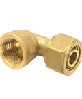 Top Tier Brass Elbow Pipe Fitting Kit for Pex Al Pex Tubing, 12-32 mm size, with female threads for plumbing systems.
