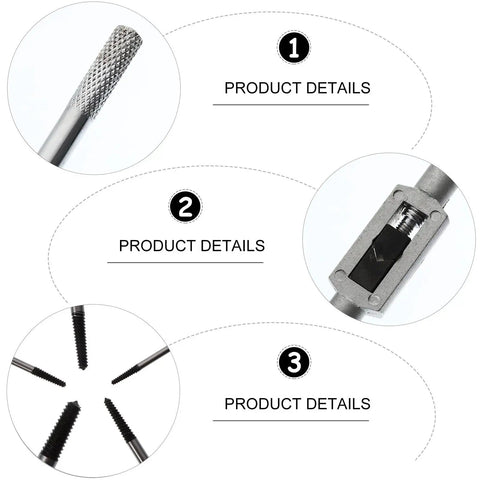 Must-Have Vicasky 11-Piece Broken Bolt Extractor Set With High-Speed Steel Screw Remover Tools For Stripped, Rounded-Off Bolts And Rusty Metal Jobs That Are Total Game Changers close-up drill bits and extractors