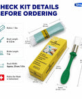 Rodico 6033 Cleaning Putty Bar Kit With Nylon Bristle Brush packaging and dimensions for precision cleaning.