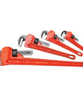 Heavy Duty Adjustable Pipe Wrench Set Including 8, 10, 14, And 24 Inch Wrenches For Plumbing And Heavy Busting Jobs, Precision Milled Steel Jaws, Drop Forged Construction, Durable Enamel Finish, Ideal For Pros And DIY Home Repairs