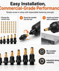 Premium Carbon Steel Rivet Nut Tool Set With Mandrel And M3 Through M12 Nuts For Heavy Duty Industrial DIY Projects Featuring Dual Bearings For Less Friction And Tough Lasting Performance. Installation steps with drill and assorted rivet nuts