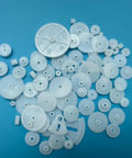 72 Pieces Small Plastic Gears Kit For Motor RC Cars And Model Toys DIY Helicopters Gear Types Include Single Double Crown And Worm Gears Module 0.5 Inner Holes In 0.9mm 2.0mm 2.4mm And 3mm Great Replacement Pack