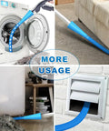 Gotta Have Dryer Lint Vacuum Attachments Kit For Deep Cleaning And Fire Prevention Lint Remover With Vent Hose Brush Universal Vacuum Adapter For Most Vacuums Easy Install Blue in use on dryer, sofa, fridge coils, and vent
