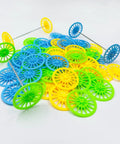 Dope 60 Piece Vintage Plastic Wheels Set With 30 Piece Metal Axles For RC Cars Trucks And Airplanes 37mm Wheel Diameter