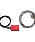 Dope Eddy Current Displacement Sensor 1 To 50mm Range With 0 To 10V Output 12V DC Supply shown with cables and stainless steel body