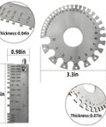 Two Pack Stainless Steel Wire And Metal Sheet Thickness Gauges Dual Sided Portable Welding Thickness Gauge For Pro Grade Accuracy