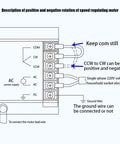 Diagram of Built To Last Heavy Duty 15W 110V AC Single Phase Gear Motor With 125 RPM Variable Speed Controller connections