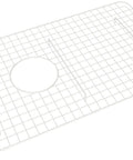 Stainless Steel Wire Sink Grid For 6307 Allia Kitchen Sinks, 26 1/4 Inch By 15 1/4 Inch, Biscuit Vinyl Coated With Plastic Feet To Protect Bottom