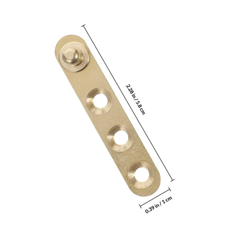 Copper Invisible Door Hinges 2 Pairs 360 Degree Pivot Concealed Hidden Hinges detail view with measurements