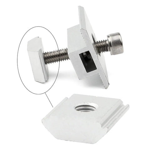 Get 50 Pcs T Nuts For Solar Panel Mounts That Fit Aluminum Rails Securely. Lightweight aluminum fasteners with threaded bolt.