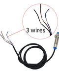 Five Pack Inductive Proximity Sensor Switch M12 PNP Normally Closed Detects Iron At 4mm Range with 3 wires exposed