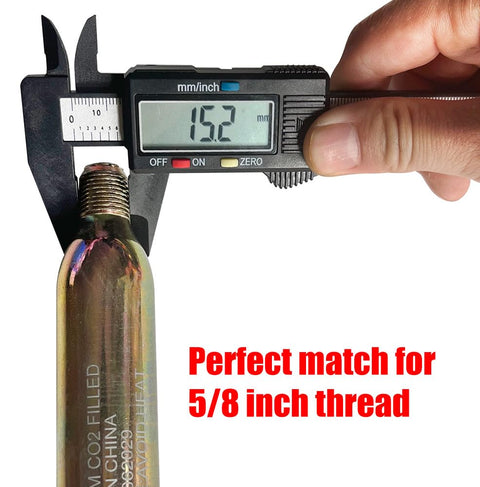 Motorcycle And Equestrian Inflatable Air Bag Vest Kit With 60cc CO2 Cartridge 5 Eighths Inch Thread Replacement Cylinder measurement