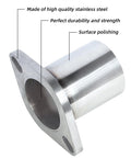 Heavy Duty 304 Stainless Steel Exhaust Flange Repair Pipe Kit For Cars And Trucks With 2 5 Inch Outside Diameter close-up view of steel connector