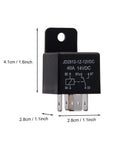 Beefy 40 Amp SPDT 5 Pin Automotive Relay 12VDC Contactor Switch Pack JD2912 1Z dimensions