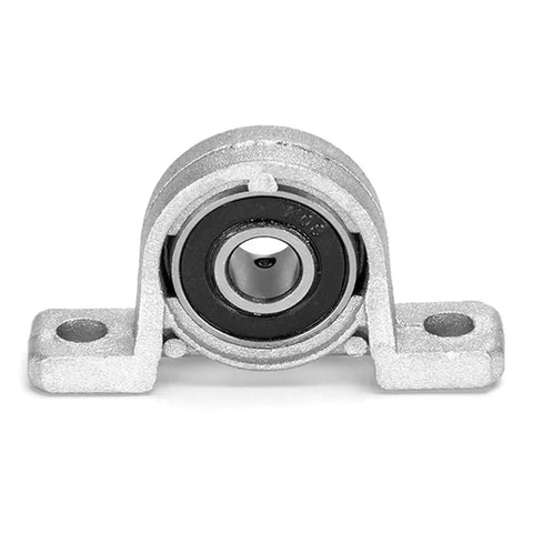 Super Tough Zinc Alloy Pillow Block Thrust Bearing Housing Fits Self Aligning Linear Shaft 8mm To 30mm KP000 Series Rubber Seal, front view
