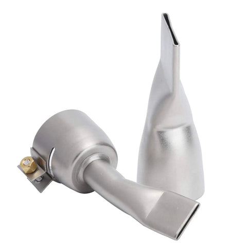 Top Tier 2 Pack Flat Welding Nozzle Tips For Hot Air Gun Stainless Steel Wide Nozzles 20mm Small And 40mm Large Soldering Accessory.