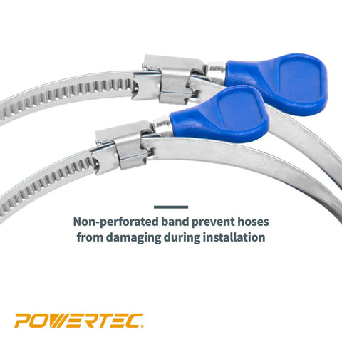 6 Inch Key Type Hose Clamps Pack Of 5 Stainless Steel Thumb Screw Adjustable close-up showing thumb-screw design