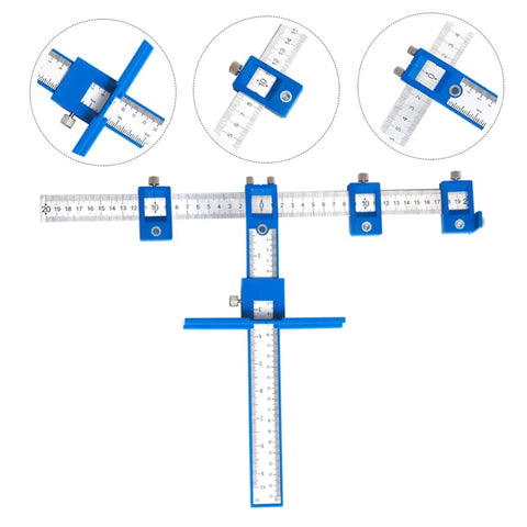 Adjustable Punching Tool For Woodworking Jig For Cabinet Handles Easy Assembly DIY Friendly Hole Locator And Punching Hole Tool