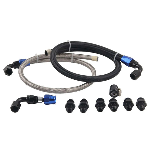 25 Inch AN6 Power Steering Pump Hose Fitting Kit For Chevy C10 LS Swap Connects GM Type 2 With Aluminum Fittings And Braided Hose Options