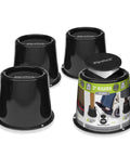 Premium 3 Inch Bed Risers With Steel Reinforced Caster Wheel Holder Top 4 Pack Lifts Up To 2640 Pounds For Beds Desks Tables And Sofas Heavy Duty Stackable With CB671 Boosts Ergonomics And Eases Sit To Stand set with packaging