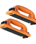 No Sweat Grip Lockdown Push Block With Retractable Holder And Traction Pad set of 2 orange heavy duty woodworking push blocks