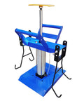 Solid Build Pneumatic Tire Changer And Tire Spreader For Compact Cars And Motorcycles Heavy Steel Construction with blue frame