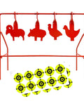 Beefy Outdoor BB Gun Target Spinner With Four Animal Silhouettes, Auto Reset Pellets Target For Airsoft And Shooting Practice, Metal