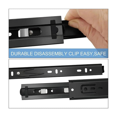 Bottom Mounted Concealed Drawer Slides For Smooth Quiet Open And Close Pro Grade Metal Runners Durable Construction Hidden Under Drawer Design Easy Install Heavy Duty Support For Cabinets And Dressers, clip release detail