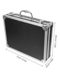 Slick Aluminum Alloy Toolbox Briefcase With Heavy Duty Hard Shell Design For Hand Tools Camera Gear And Tech Essentials Portable Equipment Rig For Pros On The Go, showing dimensions 37cm x 28.5cm.