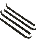 Premium Front Window Weather Strip Kit For 1987-1996 Ford Bronco Black Rubber Inner Outer Seal Sweep Trim That Kills Road Noise And Looks Absolutely Fresh While Keeping Your Ride Dry And Cool All Year Round, 4-piece set