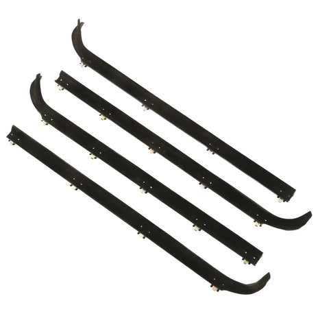 Premium Front Window Weather Strip Kit For 1987-1996 Ford Bronco Black Rubber Inner Outer Seal Sweep Trim That Kills Road Noise And Looks Absolutely Fresh While Keeping Your Ride Dry And Cool All Year Round, 4-piece set