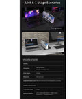 Badass Thunderbolt 3 And 4 External GPU Dock Station With PCIe 3.0 X4 Speed And USB4.0 40Gbps Gaming Enclosure shown in usage scenarios.