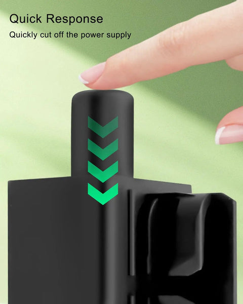Close-up of a finger pressing a two-pack limit safety switch for lawn mowers compatible with Snapper 1001575MA 721516.