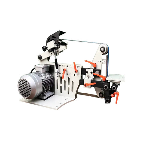Pro Workhorse Belt Grinder And Power Sander Featuring Knockout Variable Speed Settings Heavy Duty Dual Stand Mount for knife sharpening.