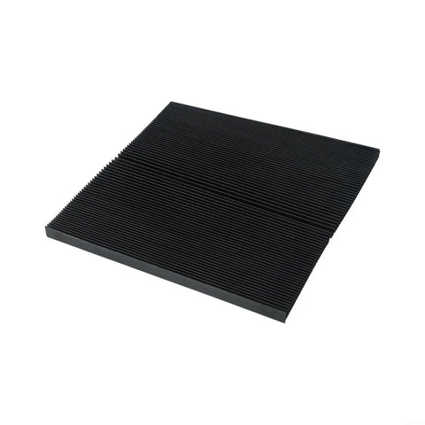 Heavy Duty Milling Machine Flexible Accordion Bellows Cover for Dust Oil Water Protection, 1.5M, black, folded view