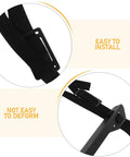 Hella Solid Under Desk Computer Cpu Mount Adjustable Stainless Steel Pc Case Suspension Bracket with installation straps.