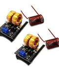 Two Pack Mini Low Voltage ZVS Induction Heater Kit For DIY Metal Heating Projects With 5V To 12V DC Input And Up To 120W Peak Power