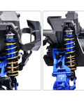 87mm Aluminum Alloy Adjustable Shocks Kit Beefed Up for 1:16 RC Monster Trucks Front and Rear close-up detail view