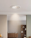 OUNONA Recessed Lighting Trims: Spotlight Downlight Holder, MR16/GU10 Retrofit Eyeball Light Fixture Mounting Frame for Home Living Room Bedroom White in ceiling.