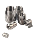 Stainless Steel Self Tapping Thread Inserts Kit 50 Pack High Hardness Reinforced Thread Repair For Automobiles Inner Thread Repair Tool Set For Durable Automotive Fasteners, assorted inserts