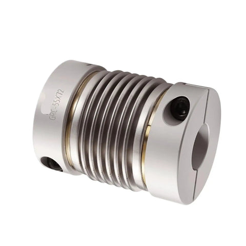 Kick Your Setup Up A Notch With Pro Grade Aluminum Bellows Coupling Featuring Locking Clamping Hub Shaft Coupler for smooth torque transfer.