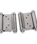 Heavy Duty Two Pack Three Inch Double Action Spring Hinged Door Hinges For Swing Doors Ideal For Living Rooms And Cafes Stainless Steel