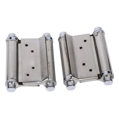 Heavy Duty Two Pack Three Inch Double Action Spring Hinged Door Hinges For Swing Doors Ideal For Living Rooms And Cafes Stainless Steel